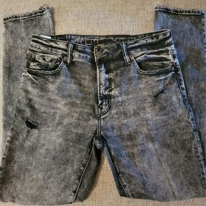 American Eagle Ne(x)t Level Flex Distressed Black Jeans Slim Fit 32x30